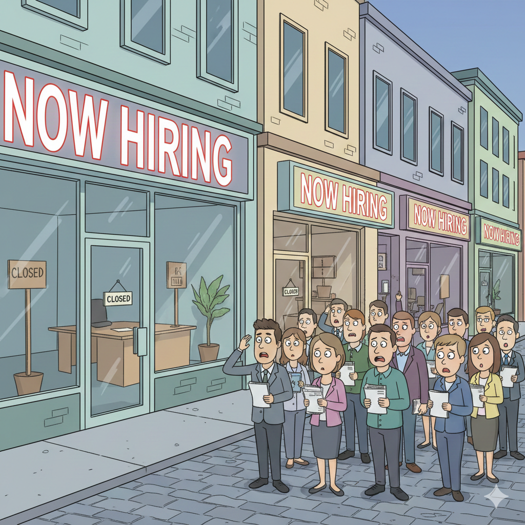 Graph showing 40% of job listings are ghost jobs